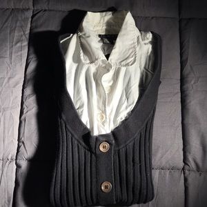 button up with a vest attached